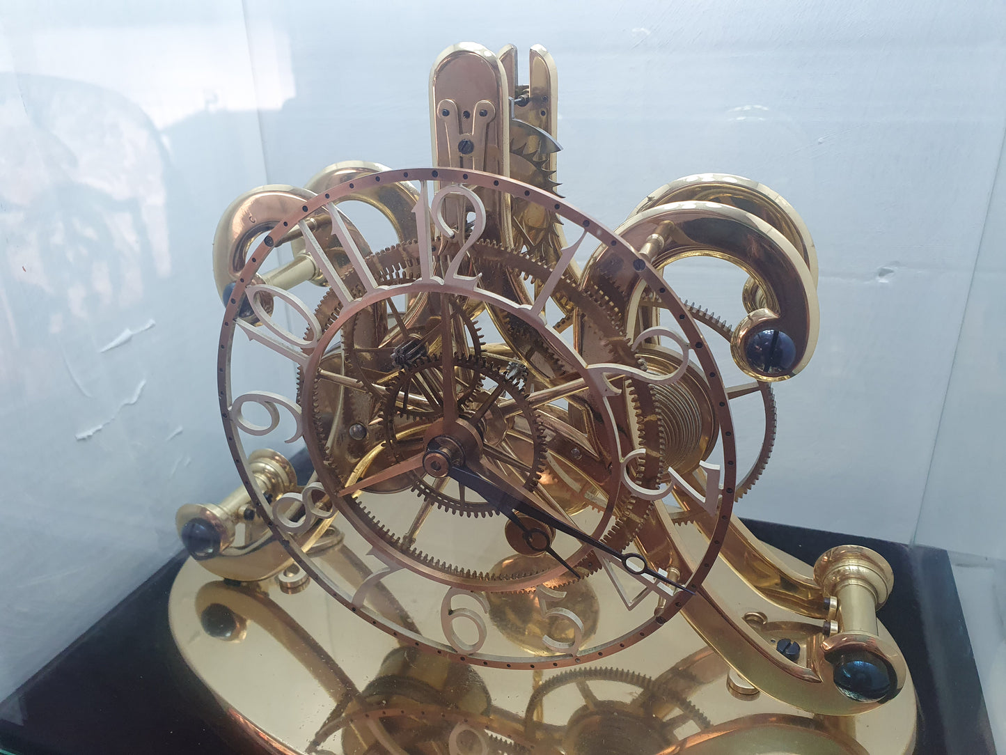1973 High Class Replica of a Strutt Epicyclic Skeleton Clock by Dent