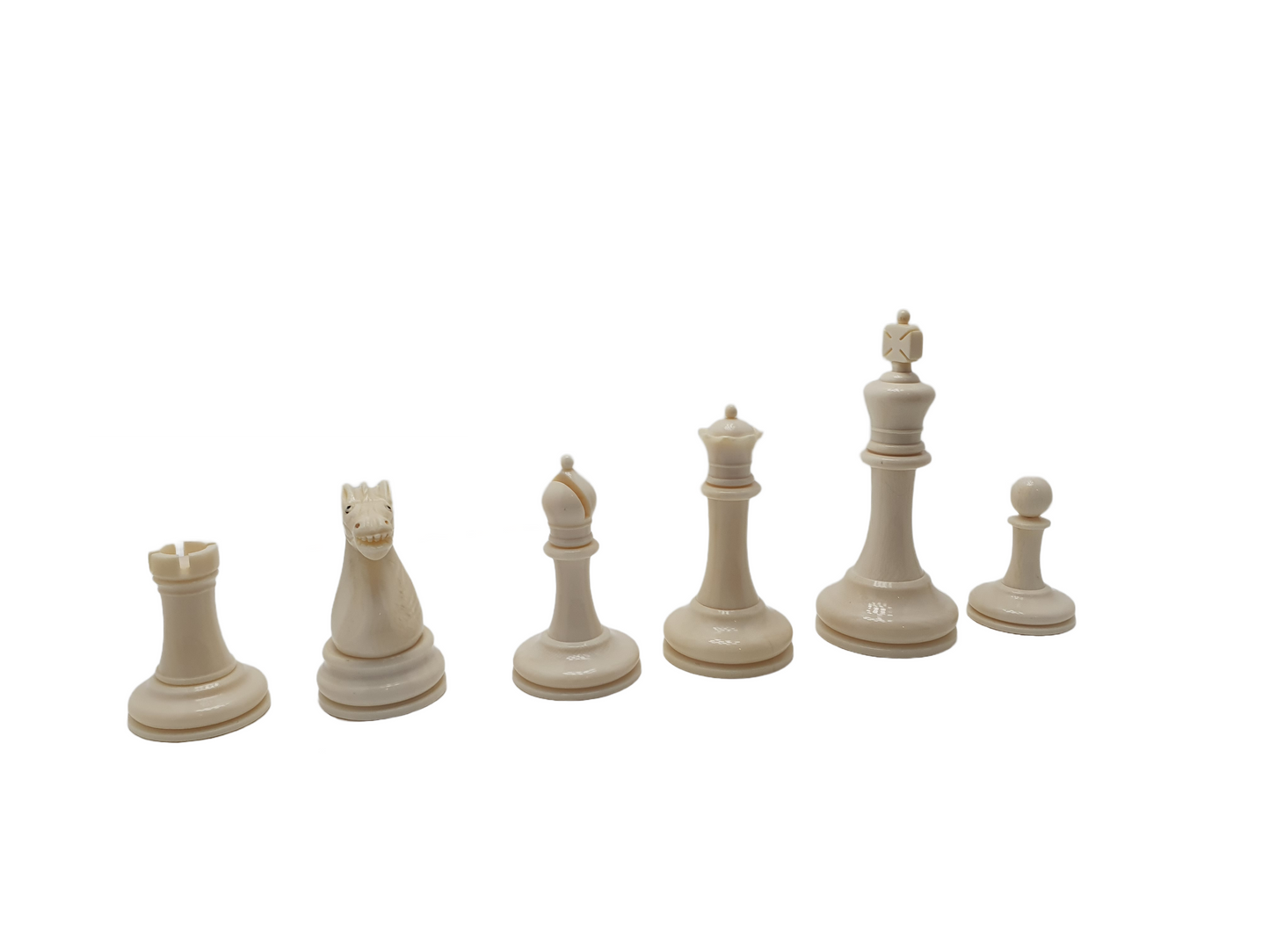 Red and White Staunton Style Chess Set Circa 1900